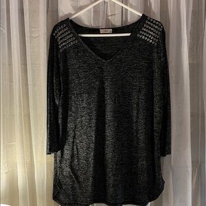 Black Studded Women's Top